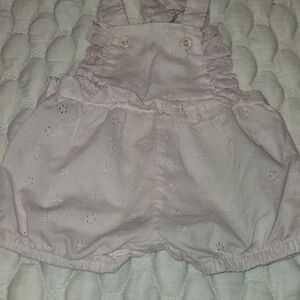 Healthtex Permanent Press Vintage Baby Girl One-Piece Romper Pink Lacey Look 6m